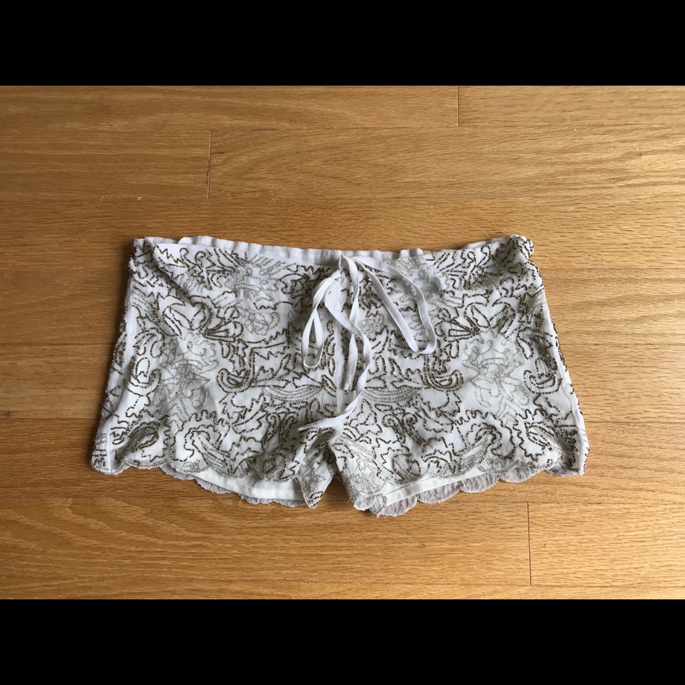 CindiGindi Beach Shack Fully Beaded Shorts
